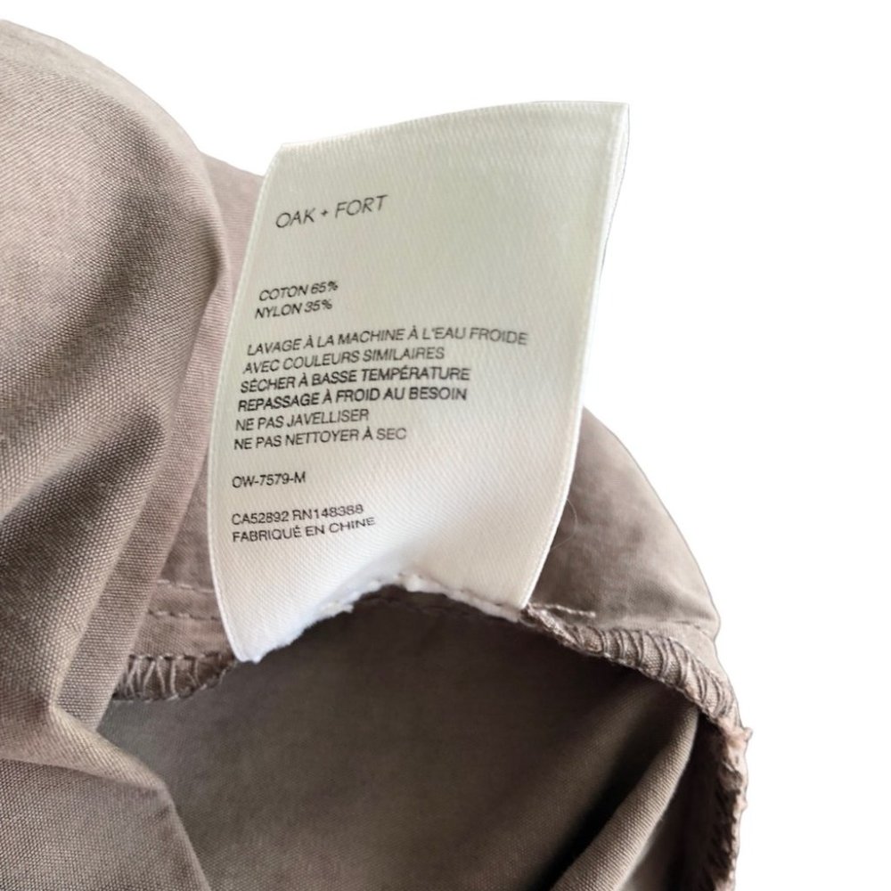 Oak + Fort Anorak Jacket Women’s XL Taupe Quarter Zip Large Front Pocket - Picture 10 of 10